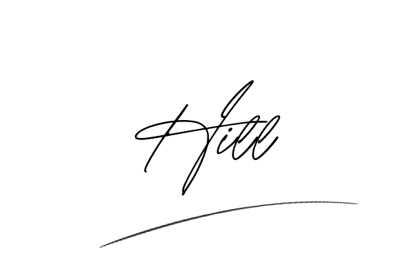 The best stylish Hill name signature simple easy in English