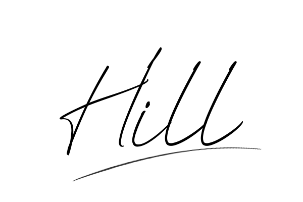 The best stylish Hill name signature simple easy in English