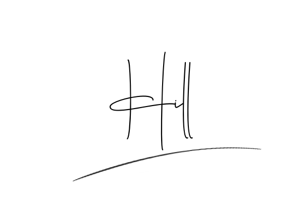 The best stylish Hill name signature simple easy in English