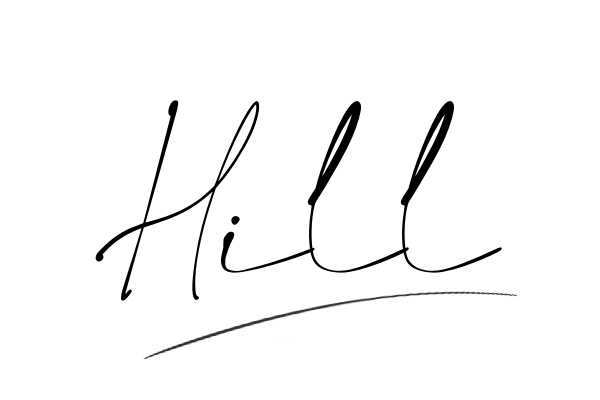 The best stylish Hill name signature simple easy in English