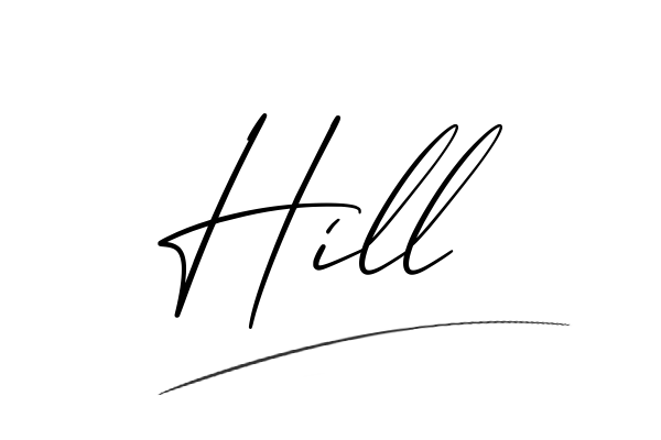 The best stylish Hill name signature simple easy in English