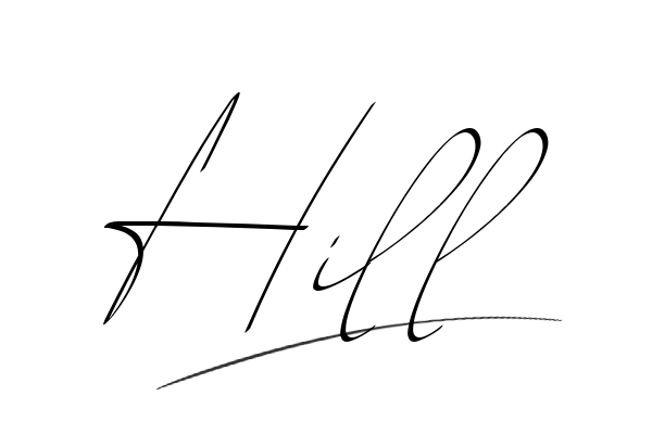 The best stylish Hill name signature simple easy in English