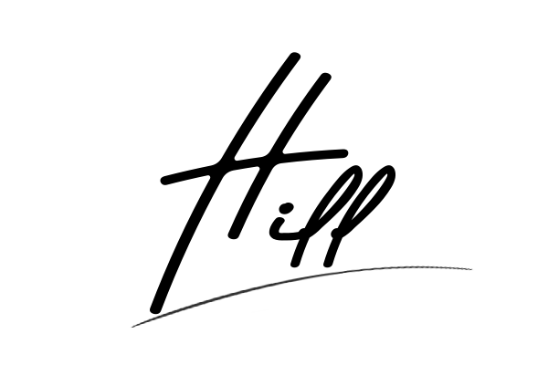 The best stylish Hill name signature simple easy in English