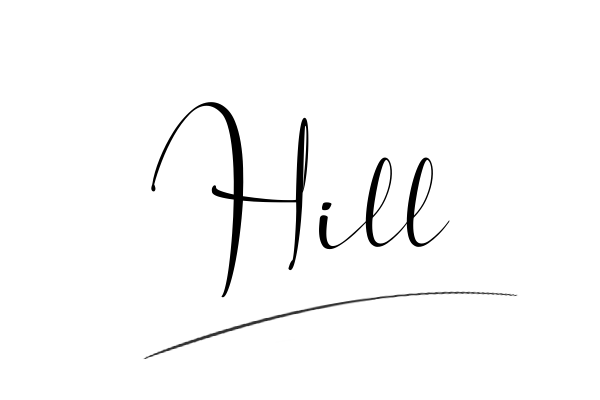 The best stylish Hill name signature simple easy in English