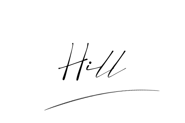 The best stylish Hill name signature simple easy in English