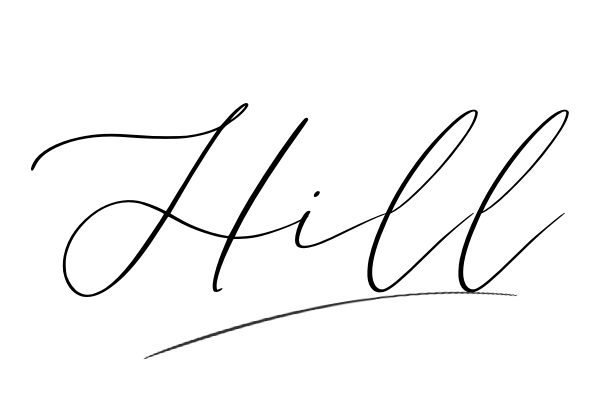 The best stylish Hill name signature simple easy in English