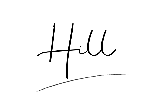 The best stylish Hill name signature simple easy in English