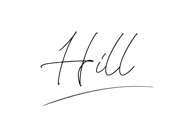 The best stylish Hill name signature simple easy in English