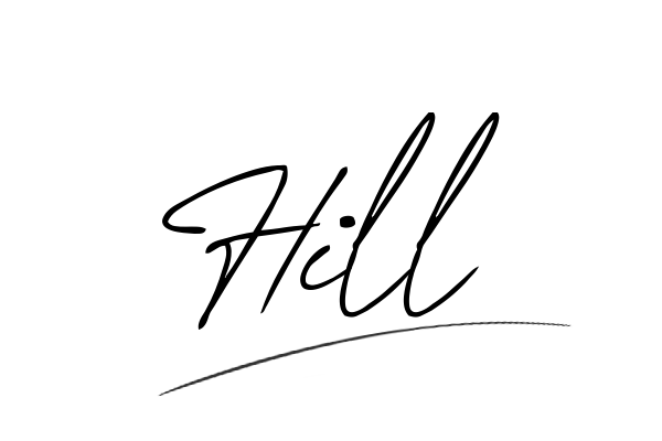 The best stylish Hill name signature simple easy in English
