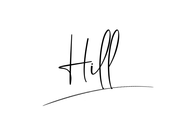 The best stylish Hill name signature simple easy in English