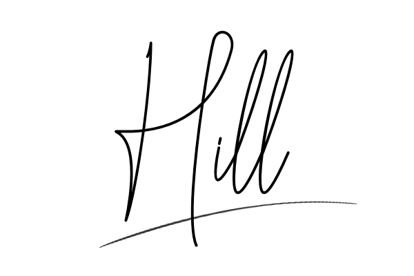 The best stylish Hill name signature simple easy in English
