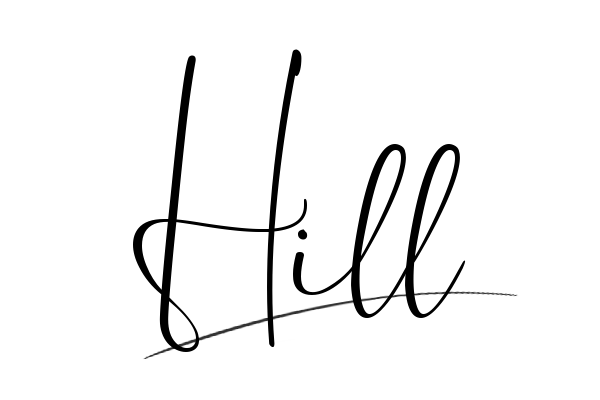 The best stylish Hill name signature simple easy in English