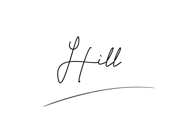 The best stylish Hill name signature simple easy in English