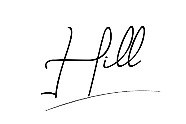 The best stylish Hill name signature simple easy in English
