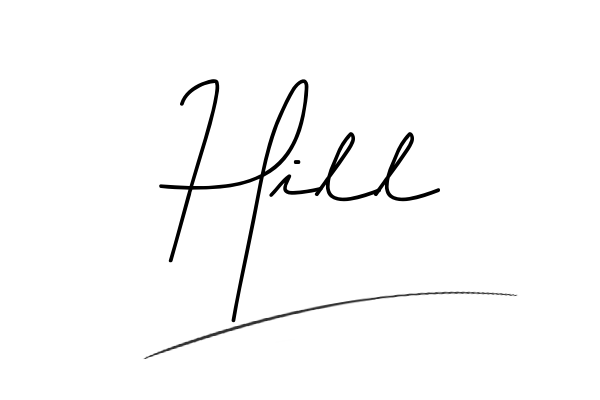 The best stylish Hill name signature simple easy in English