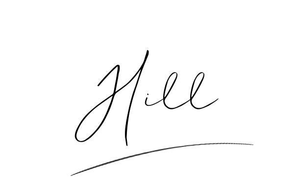 The best stylish Hill name signature simple easy in English