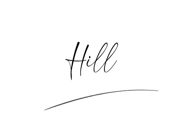 The best stylish Hill name signature simple easy in English