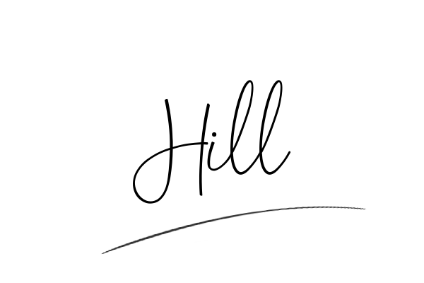 The best stylish Hill name signature simple easy in English