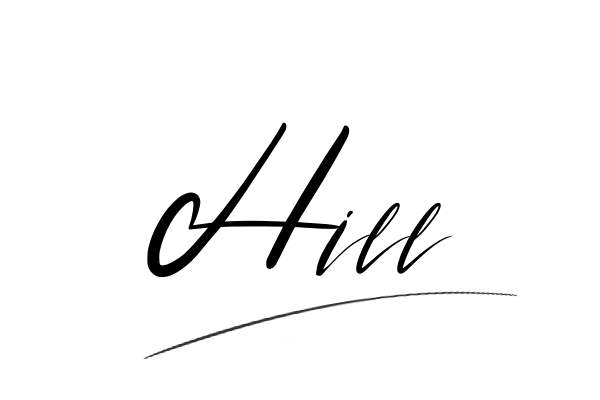 The best stylish Hill name signature simple easy in English