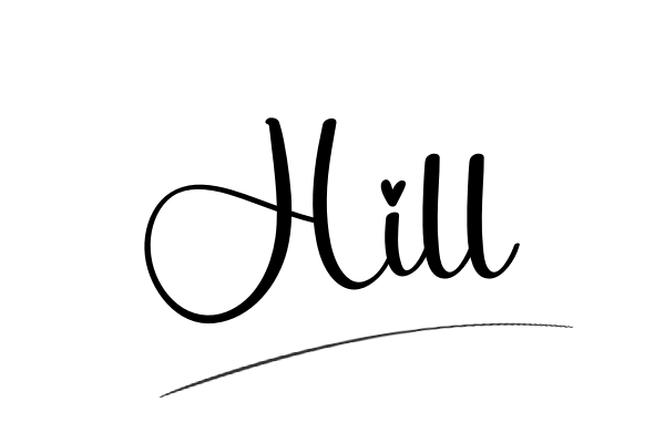 The best stylish Hill name signature simple easy in English