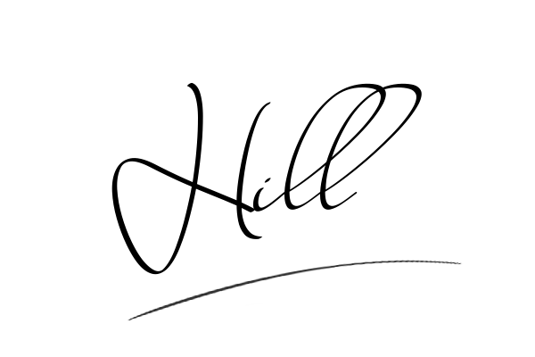 The best stylish Hill name signature simple easy in English