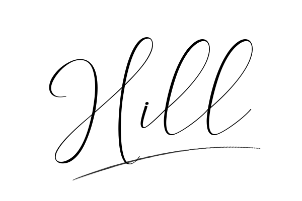The best stylish Hill name signature simple easy in English