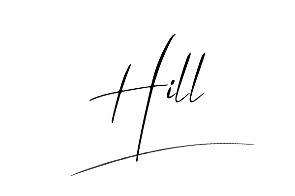 The best stylish Hill name signature simple easy in English