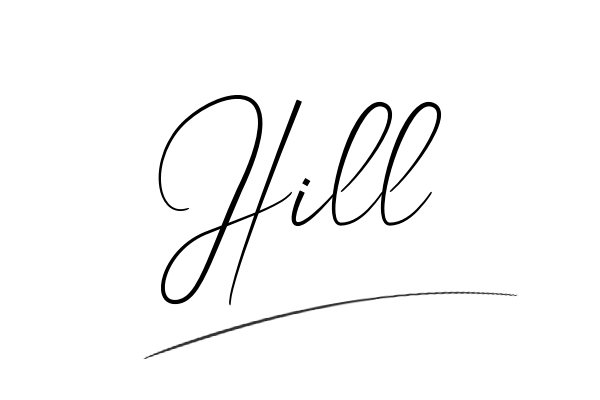 The best stylish Hill name signature simple easy in English