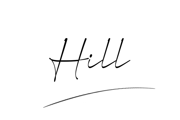 The best stylish Hill name signature simple easy in English