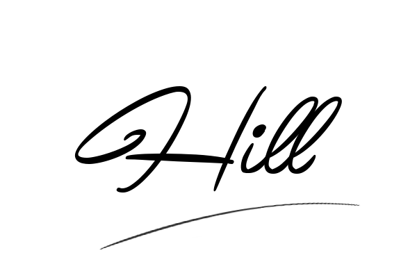 The best stylish Hill name signature simple easy in English