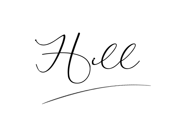 The best stylish Hill name signature simple easy in English