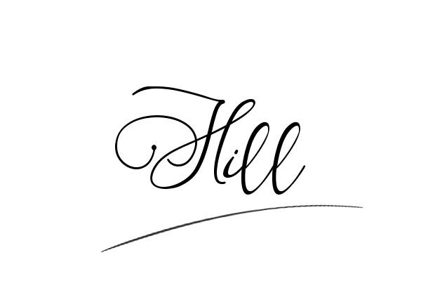 The best stylish Hill name signature simple easy in English