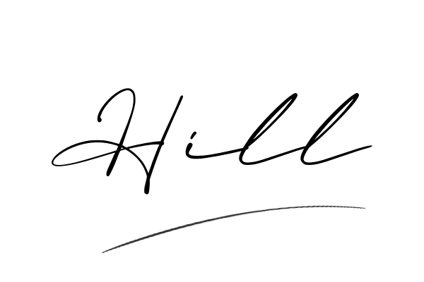 The best stylish Hill name signature simple easy in English