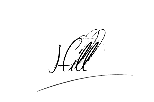 The best stylish Hill name signature simple easy in English