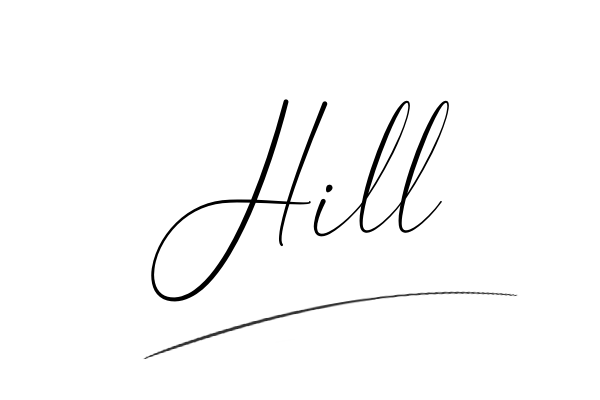 The best stylish Hill name signature simple easy in English