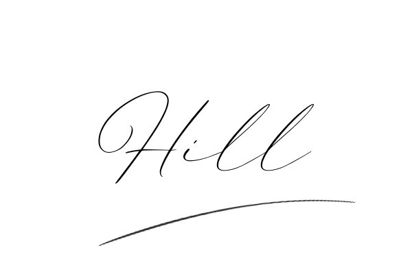 The best stylish Hill name signature simple easy in English