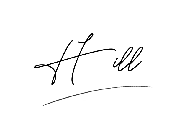 The best stylish Hill name signature simple easy in English