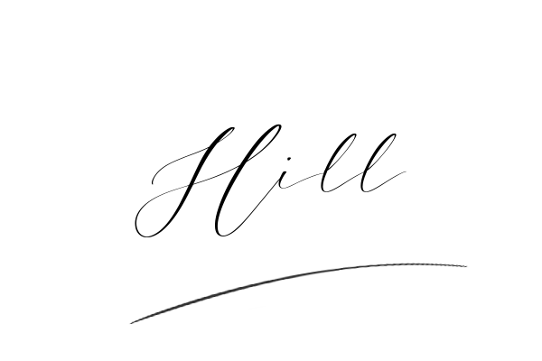 The best stylish Hill name signature simple easy in English