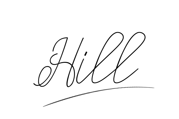 The best stylish Hill name signature simple easy in English