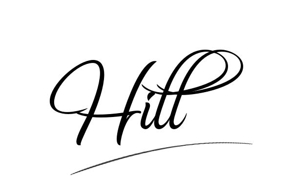 The best stylish Hill name signature simple easy in English