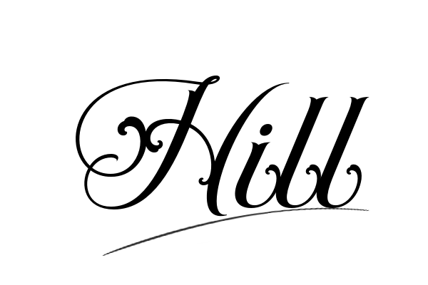 The best stylish Hill name signature simple easy in English