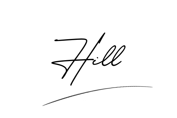 The best stylish Hill name signature simple easy in English