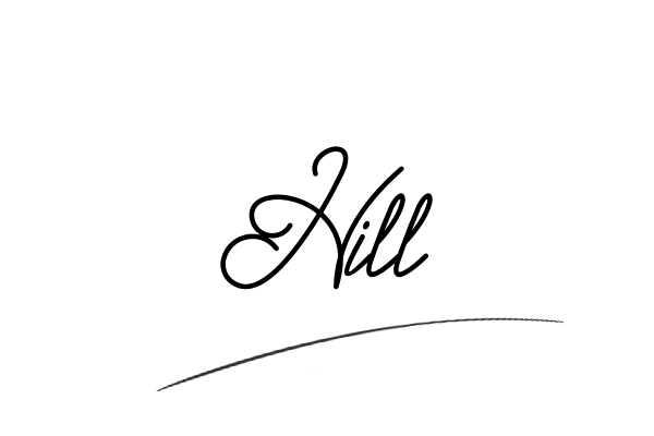 The best stylish Hill name signature simple easy in English