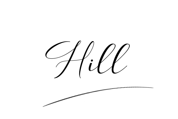 The best stylish Hill name signature simple easy in English