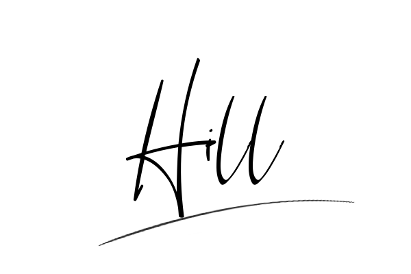 The best stylish Hill name signature simple easy in English