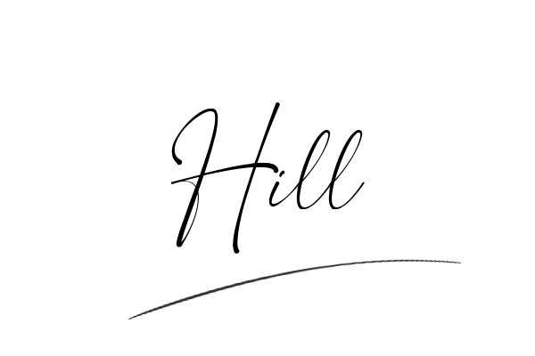 The best stylish Hill name signature simple easy in English
