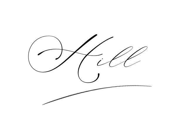 The best stylish Hill name signature simple easy in English