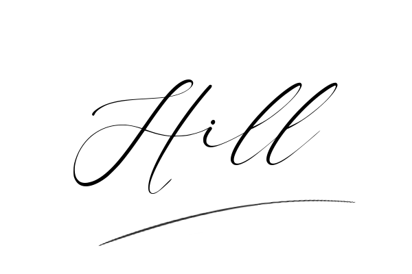 The best stylish Hill name signature simple easy in English