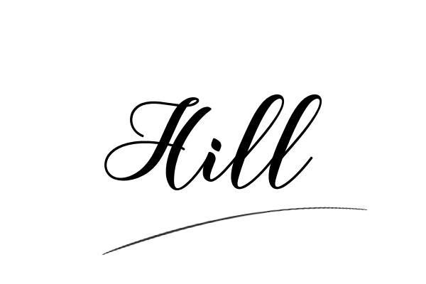 The best stylish Hill name signature simple easy in English
