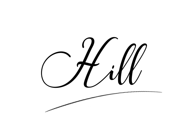 The best stylish Hill name signature simple easy in English